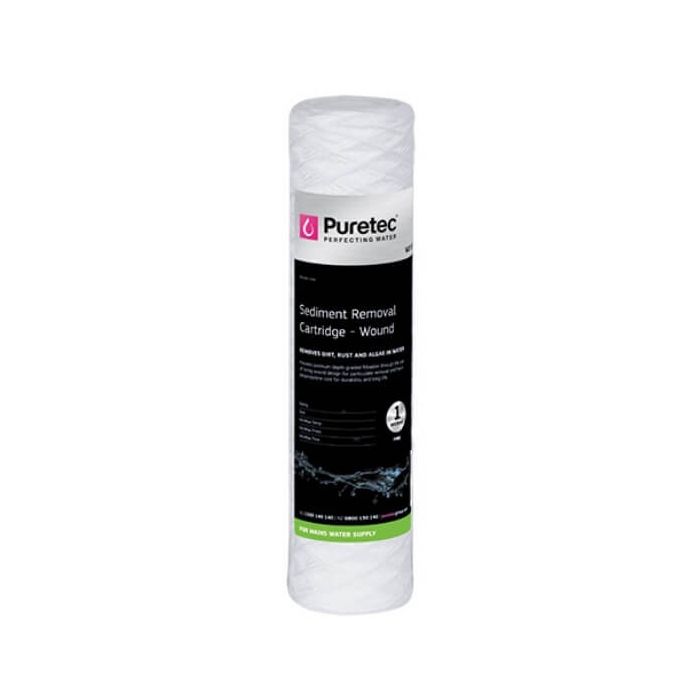 Puretec WD011 Wound Sediment Water Filter Cartridge 2.5" x 10" 1 Micron Puretec WD011 Wound Sediment Water Filter Cartridge 2.5" x 10" 1 Micron