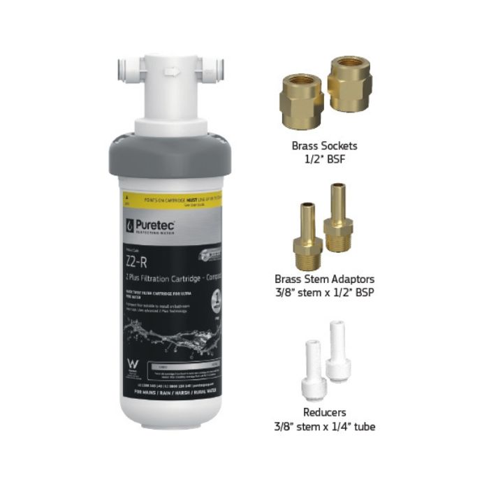 Puretec Z2-HFR Undersink Retrofit Water Filter Kit 1 Micron