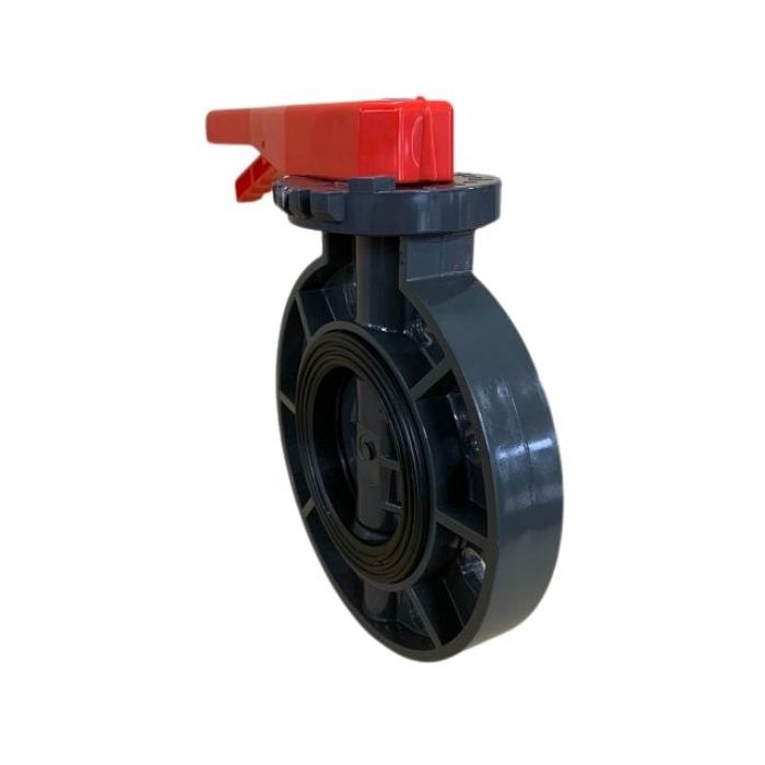 150mm 6" PVC Butterfly Valve Zinc Plated Shaft TBFV150