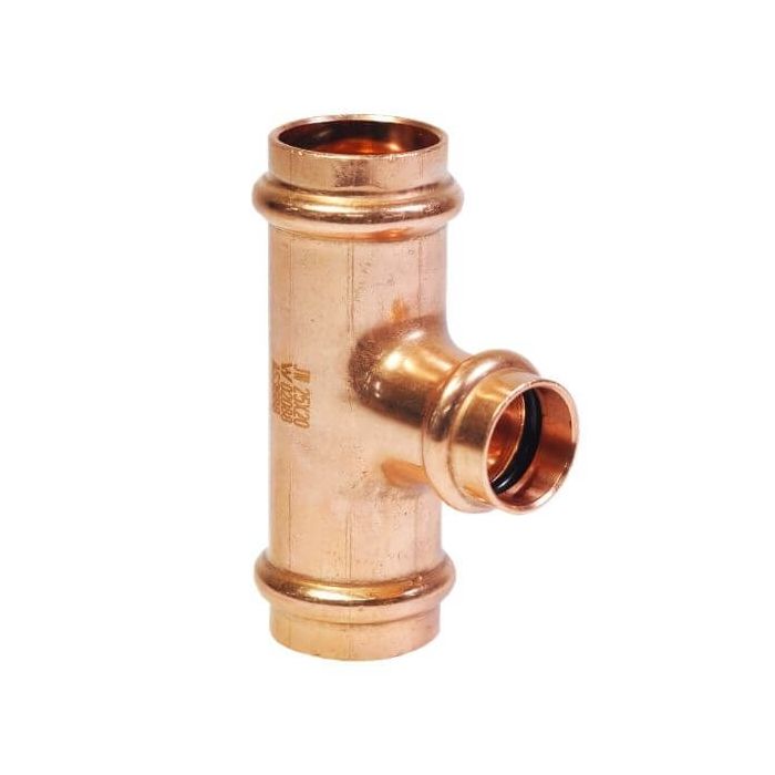 50mm X 25mm Reducing Tee Water Copper Press 50mm X 25mm Reducing Tee Water Copper Press