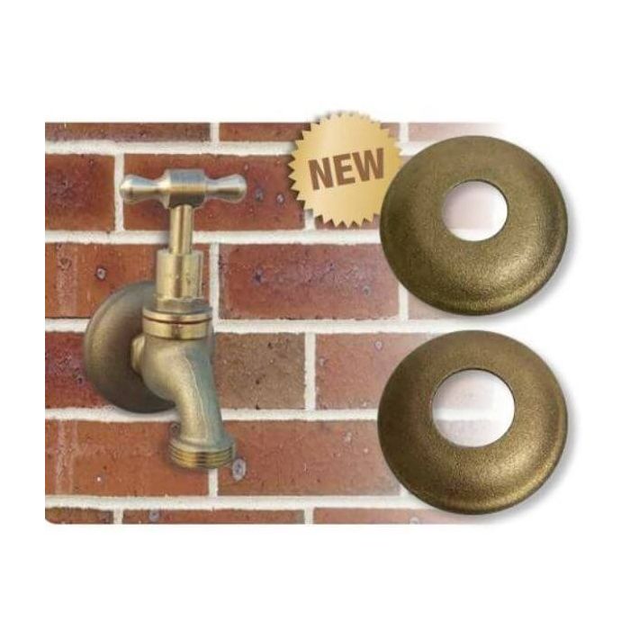 20mm BSP X 10mm Rise Cover Plate Rough Brass Metal 