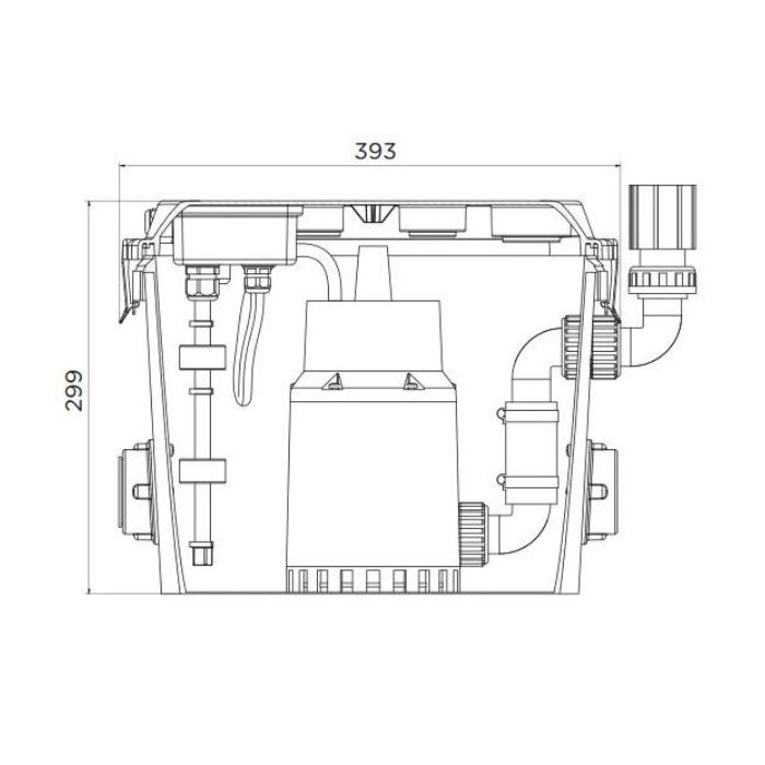 Saniflo Sanifast Commercial Grey Water Pump SA221 - 2 Available Inlets