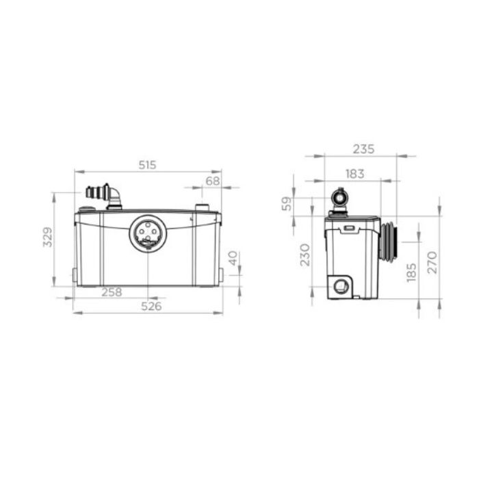 Saniflo Saniplus Toilet Macerator Pump SA98 - 4 Available Inlets
