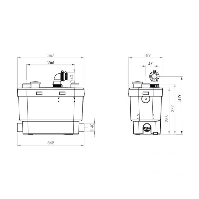 Saniflo Sanivite Grey Water Waste Pump SA95 - 4 Available Inlets  