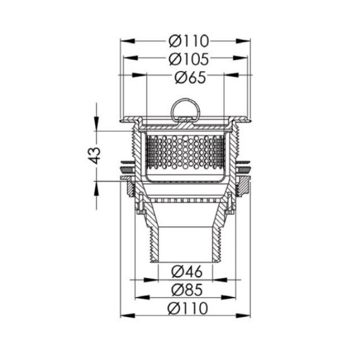 90mm Scrap Trap Cast Sink Waste Arrestor 304 Stainless SCRAP-S-90