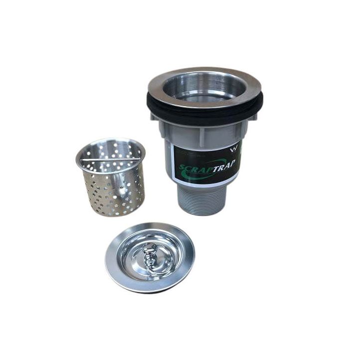 Scrap Trap Sink Basket Waste Arrestor Suit 90mm Outlet 3Monkeez SSBW Scrap Trap Sink Basket Waste Arrestor Suit 90mm Outlet 3Monkeez SSBW