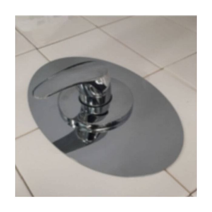 Shower Mixer Fixer Flat Cover Plate Chrome Brass 300mm