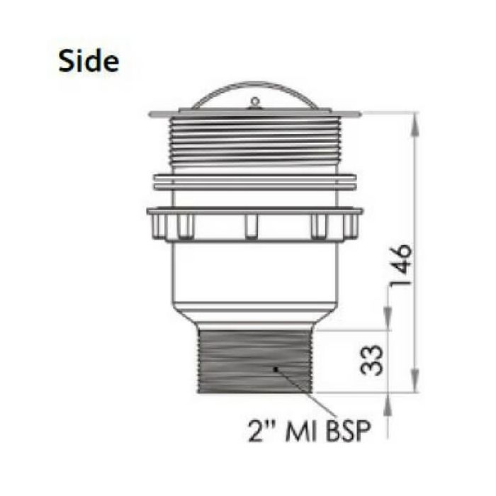 Sink Basket Waste Arrestor 90mm 3Monkeez SSBW dimensions 