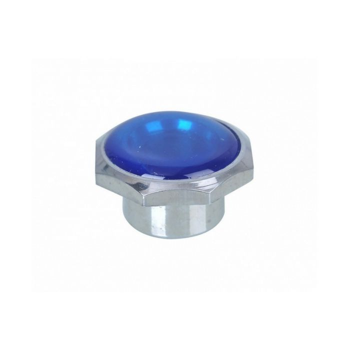 Standard Button Blue Chrome