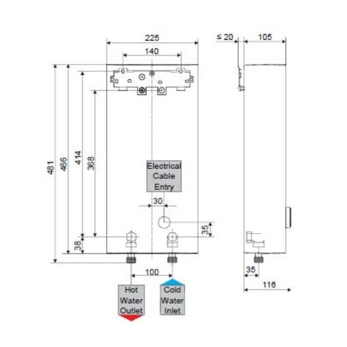 Stiebel Eltron DHBE27 LCD AU Electric Instantaneous Water Heater