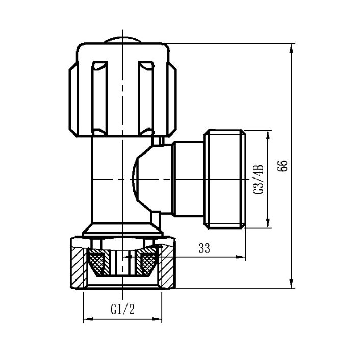 Swivel Nut Washing Machine Stop Chrome 1/4 Turn C&P