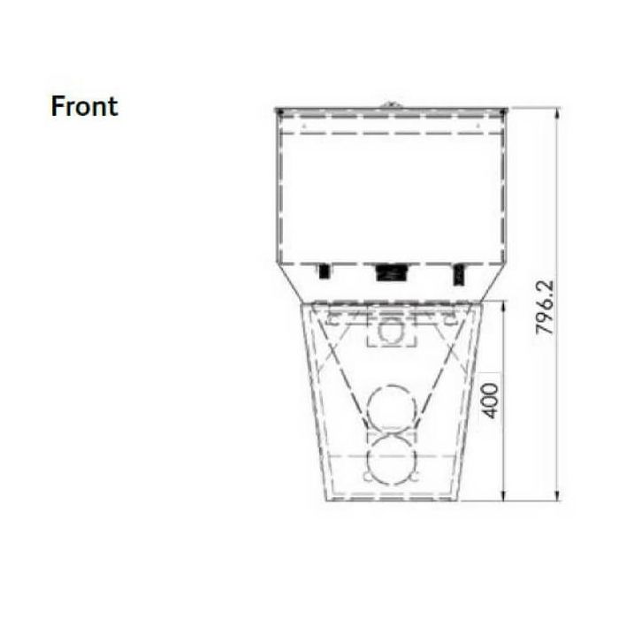 Wall Faced Toilet Suite Close Couple P Trap Stainless Steel WC-SSWFCCP 