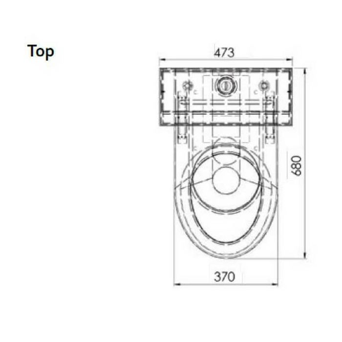 Wall Faced Toilet Suite Close Couple P Trap Stainless Steel WC-SSWFCCP 