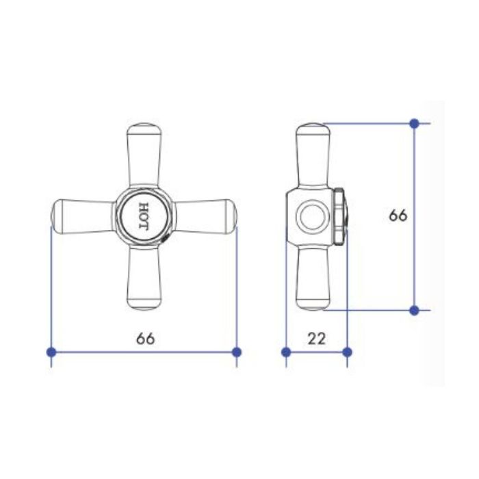 Whitehall Easy Clean Tap Handle & Buttons (Pair)