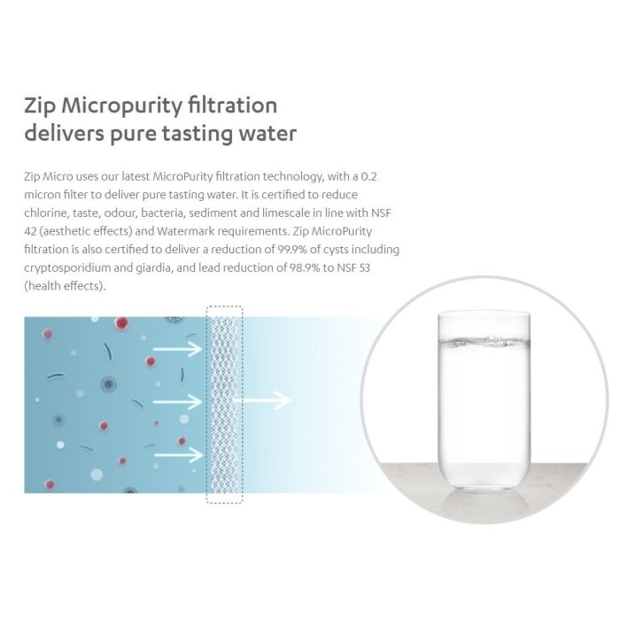 Zip M1002AU Micro Tap B10 Matte Black Boiling Only Drinking Water System  