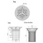 100mm Vinyl Floor Grate Removable Strainer Stainless Steel 304 FW-100VRBT thumbnail