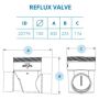 100mm PVC Reflux Non Return Valve Sewer & Stormwater Plastec 20779  thumbnail