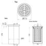 100mm Round Floor Waste Bucket Trap Grate Removable Strainer Stainless 304 FW-100BRL  thumbnail