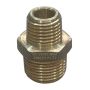 10mm X 6mm Brass Hex Nipple BSP 3/8 x 1/4   thumbnail