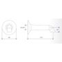 110mm Economy Wall Bath Tap Outlet Chrome thumbnail