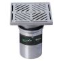 150mm Square Floor Grate Heel Proof & Strainer 304 Stainless 100mm Outlet FW-150BS-304 thumbnail