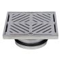 150mm Square Floor Grate Heel Proof 304 Stainless 100mm Outlet FW-150S-304 thumbnail