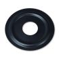 15mm 1/2" BSP Flat Cover Plate Matt Black Metal Round  thumbnail