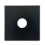 15mm 1/2" BSP Flat Cover Plate Matt Black Metal Square thumbnail