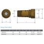 15mm Mini Dual Check Valve Male X Female Brass 1/2" BSP MDOV15 thumbnail