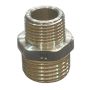 15mm X 10mm Brass Hex Nipple BSP 1/2 x 3/8   thumbnail