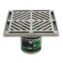 200mm Square Floor Waste With Bucket Trap Stainless Steel 304 FW-200-BS-304  thumbnail