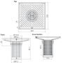 225mm Square Floor Grate Heel Proof & Strainer 304 Stainless 100mm Outlet FW-225BS-304 thumbnail