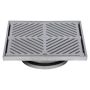 225mm Square Floor Grate Heel Proof 316 Stainless 150mm Outlet FW-225S-150-316 thumbnail