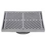 250mm Square Floor Grate Heel Proof 316 Stainless 100mm Outlet FW-250S-316  thumbnail