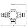 25mm Tempering Valve Hi Flo AVG TVA25HF dimensions thumbnail