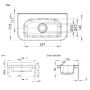 Compact Wall Hand Basin 400mm X 215mm Stainless Steel HBC  thumbnail