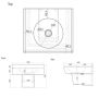 Disabled Care Wall Hand Basin Square 500 X 450 Stainless Steel HBD-S  thumbnail