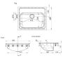 Inset Hand Basin 500 X 405 3 Tap Hole Stainless Steel HBF01-KIT3 thumbnail