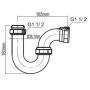 40mm P Trap Copper Chrome Easy Fix Suit Copper Tube thumbnail