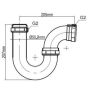 50mm P Trap Copper Chrome Easy Fix Suit Copper Tube thumbnail