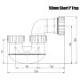 50mm Short P Trap PVC thumbnail