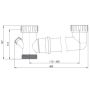 50mm X 300mm Double Bowl Connector PVC With Nipple  thumbnail