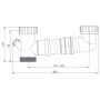 50mm X 600mm Double Bowl Connector PVC With Nipple  thumbnail