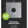 15mm 1/2" BSP 70mm X 70mm Square Stainless Steel Cover Plate CSQSS12BSP   thumbnail