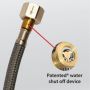 600mm Burst Guard PEX Flex Water Connector With Shut Off 15mm BSP 1/2" Female   thumbnail
