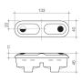 Caroma 2000 Series Toilet Cistern Button Dual Flush White 405167W  thumbnail