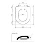 Caroma Arc Soft Close Toilet Seat White Quick Release Blind Fix Hinge 300042W  thumbnail