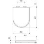 Caroma Arc Soft Close Toilet Seat White Quick Release Blind Fix Hinge 300042W  thumbnail