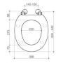 Caroma Caravelle Black Single Flap Commercial Toilet Seat Stainless Blind Fix Hinge 254017B thumbnail