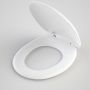 Caroma Caravelle Care Toilet Seat White Double Flap 254008W  thumbnail